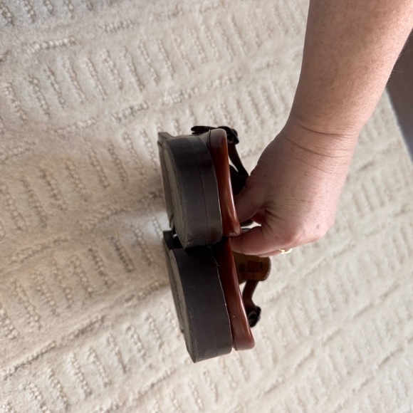 BERLEU Brown Leather Women's Mules - Picture 4 of 4